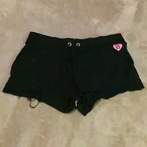 Victoria's Secret Sz M Black Lounge Shorts